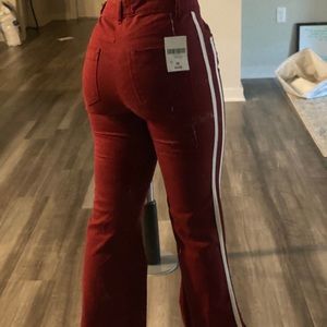 Wide leg, split 80s style pants.